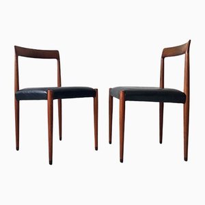 Palisander Stühle von Lübke, 1960er, 2er Set