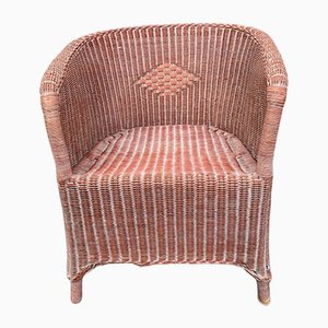 Pink Synthetic Wicker Garden Tub Chair