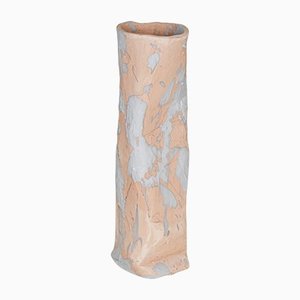Vase Totem Gris en Céramique par Chiara Cioffi pour Materia Creative Studio
