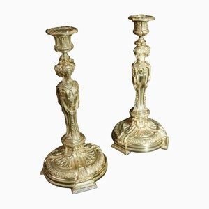 Candleholders by Henry Dasson, Set of 2