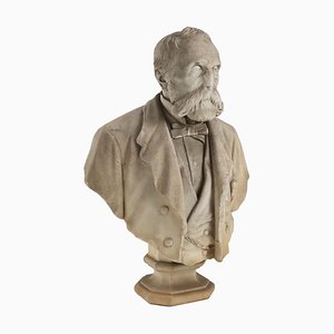 Bust of Costantino Pandiani, Marble Sculpture