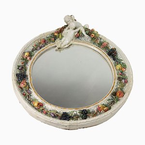 Specchio neorinascimentale vintage in terracotta