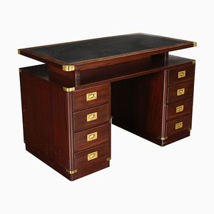 Desk in Rosewood & Leather, Italy, 1960s