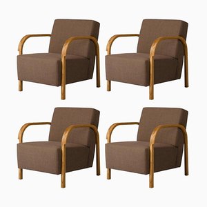 Kvadrat/Hallingdal & Fiord Arch Lounge Chairs by Mazo Design, Set of 4