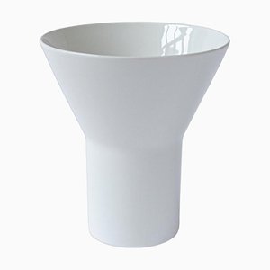 Medium White Ceramic Kyo Vase by Mazo Design