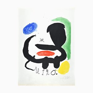 Litografia originale di Joan Miró, Sala Pelaires, 1970
