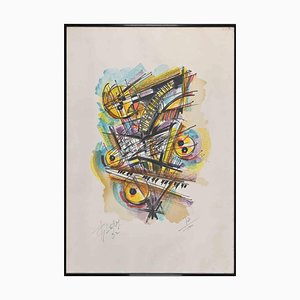 Roger Lersy, Abstract Composition, Original Etching, 1992