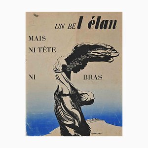 Amédée Ozenfant, Un Bel Elan Mais..., Litografia originale, 1915