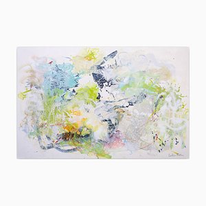 Carolina Alotus, Tender Greens Gemälde, 2022, Acryl auf Leinwand
