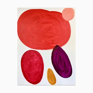 Paul Richard Landauer, Sin título (Composición roja 1), 2020, óleo sobre lienzo