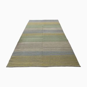 Turkish Handmade Wool Kilim Oushak Area Rug