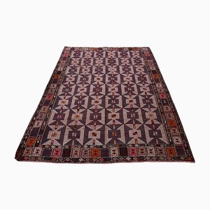 Alfombra Kilim Oushak turca de lana hecha a mano