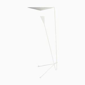 Mid-Century Modern White B211 Floor Lamp by Michel Buffet