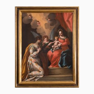 Mystical Marriage of Santa Caterina, Oil on Canvas, Framed
