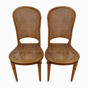 Set of Chairs in Cane & Solid Blonde Cherry, 1920s or 1930s