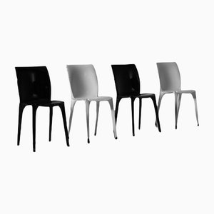 Metal Lambda Chairs by Marco Zanuso & Richard Sapper, Italy, 1959, Set of 4