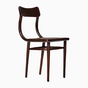Cognac Leather Side Chair from Thonet, 1900