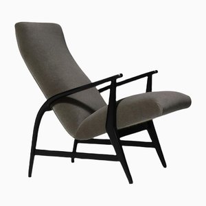 Mid-Century Italian Modern Mohair Lounge Chair