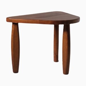 Solid Pine Wooden Plectrum Shaped Table from Les Arcs, France, 1960s