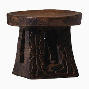 Taburete africano de madera de Bamileke, siglo XX