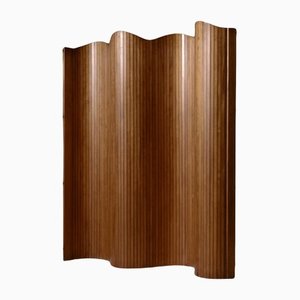 French Pine Wooden Tambour Room Divider