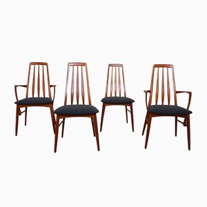 Eva Dining Chairs by Niels Koefoed for Koefoeds Hornslet, 1960s, Set of 4