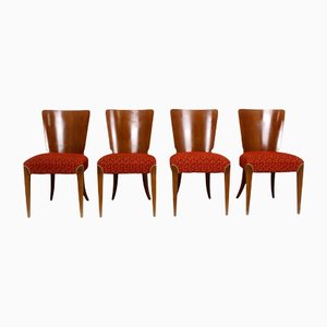 Art Deco H-214 Dining Chairs by Jindrich Halabala for UP Závody, 1950s, Set of 4