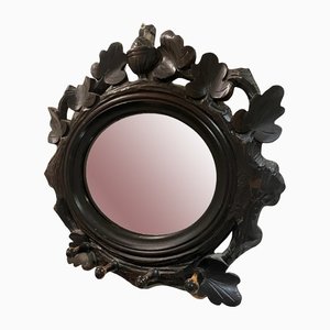 Specchio in legno intagliato con ganci