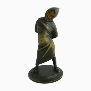 Estatua con figura, Francia, finales del siglo XIX, bronce