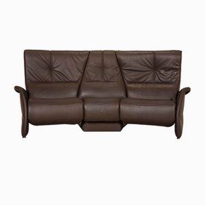 Gray Leather Ergoline Couch from Himolla