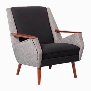 Angular Dutch Armchair With New Upholstery