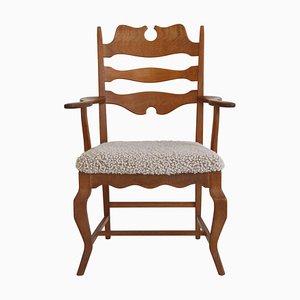 Moderner dänischer Sessel aus Schafsfell von Henning Kjærnulff, 1950er