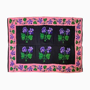 Handwoven Wool Purple & Black Rug