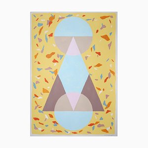 Ryan Rivadeneyra, Triangular Architecture, 2022, acrilico su carta da acquerello