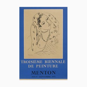 Affiche Expo 55 - Troisième Biennale de Peinture Menton par Henri Matisse