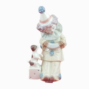 5279 Pierrot with Concertina Figurine 6092 L/N with Box from Lladro Nao