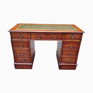 Edwardian Oak Pedestal Desk