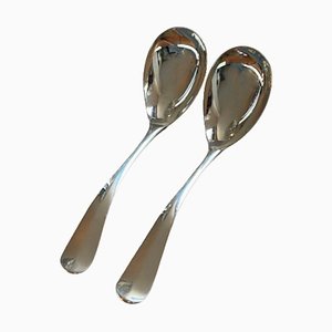 Dutch Silver Serving Spoons by Gerritsen & Van Kempen, 1949 and 1950, Set of 2