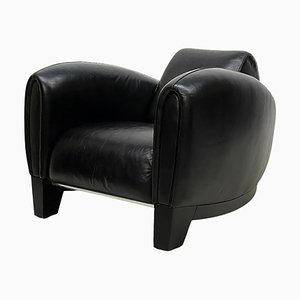 DS-57 Black Leather Chair by Franz Romero for De Sede