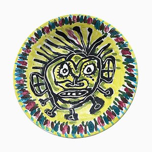 Ceramic Wall Plate by Lucebert, Netherlands, 1990