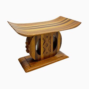 Taburete estilo Ashanti-Asante africano de madera