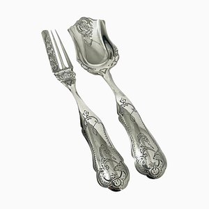 Dutch Silver Ginger Place Settings by Adrianus Kuijlenburg, 1878, Set of 2
