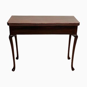 19th Century Mahogany Folding Console Table with 2 Drawers Each Side