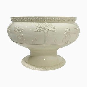 Queensware Embossed Footed Bowl from Wedgwood, England