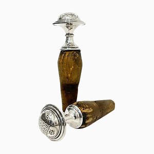 Dutch Silver Wine Bottle or Bottle Stopper from Van Kempen and Begeer, 1920s, Set of 2