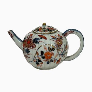 Small 18th Century Chinese Imari Pumpkin Shaped Teapot