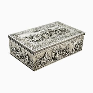 Vintage Silver Box with Scene