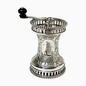 Dutch Silver Pepper Mill from Vos & Co, 1900s