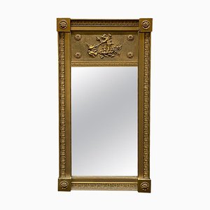 Espejo francés de madera dorada, siglo XIX