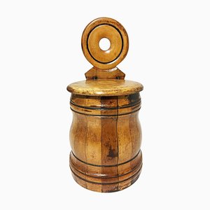 Caja de sal inglesa en forma de barril, siglo XIX